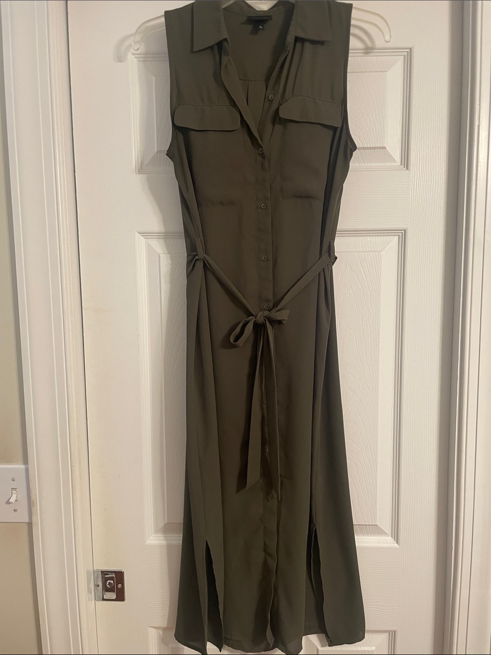 Who What Wear Olive Midi Dress